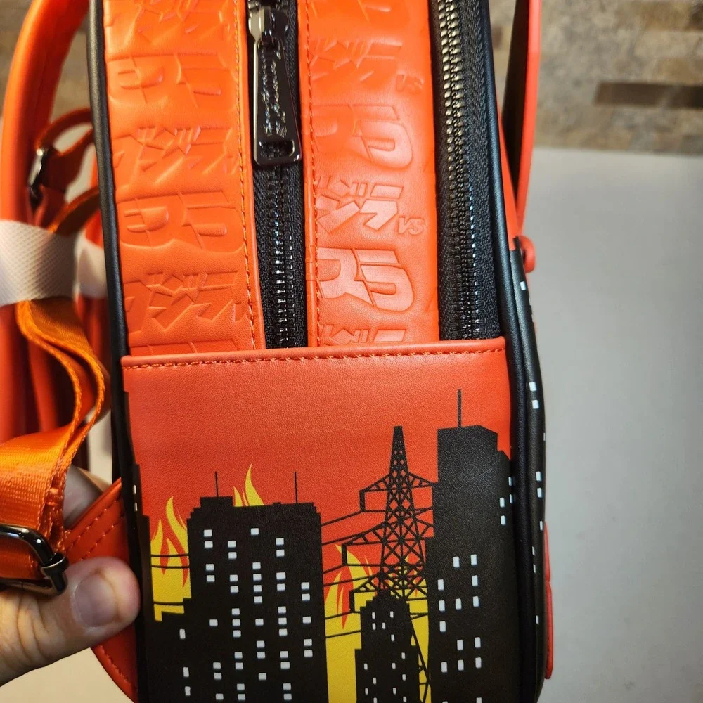 Loungefly Godzilla vs Mothra Mini Backpack Orange Black EE Exclusive GDZBK0009